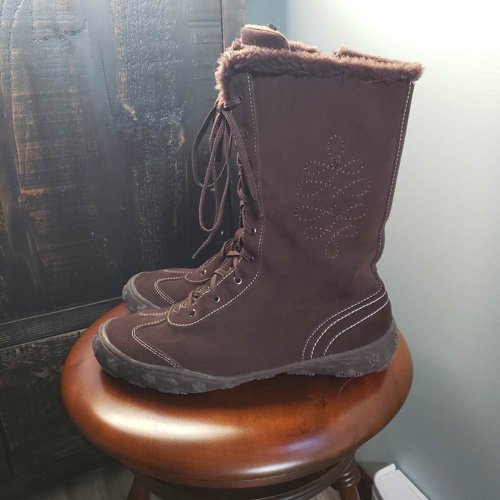 Superfit Dark Brown Suede Women's Winter Boots